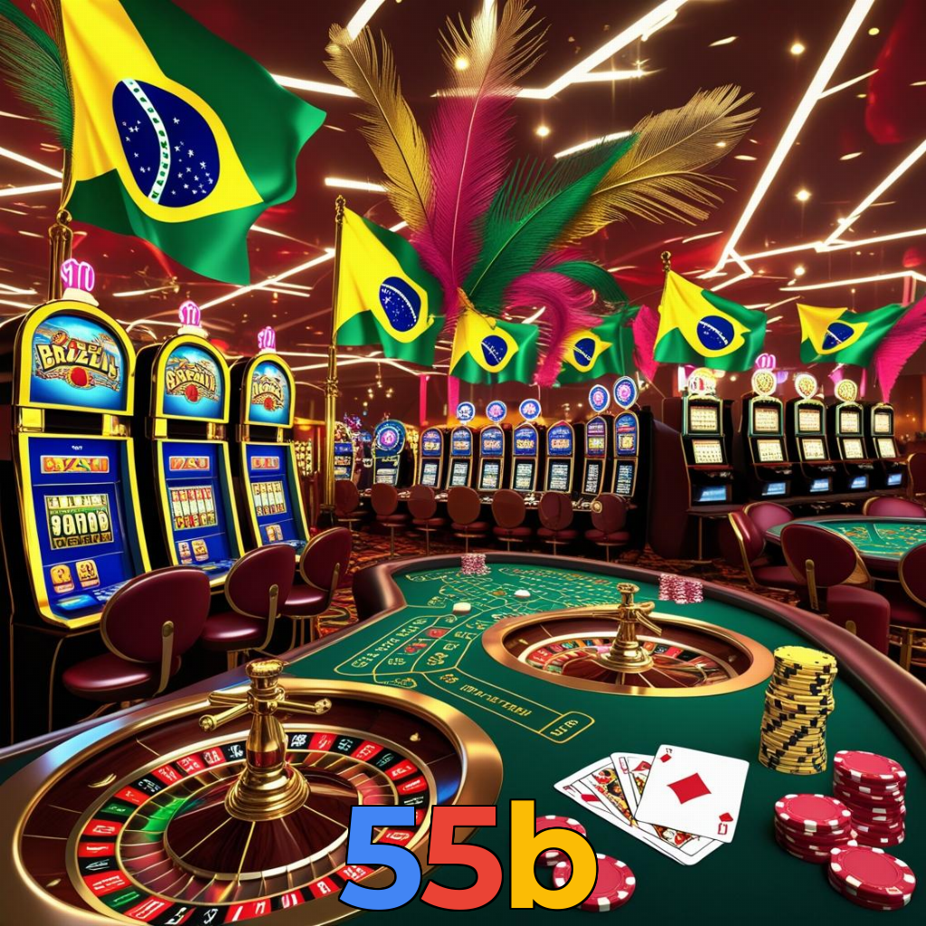 55b：Gire as slots e conquiste jackpots de tirar o fôlego!